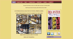 Desktop Screenshot of decanterfinewinesmd.com