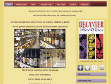 Tablet Screenshot of decanterfinewinesmd.com